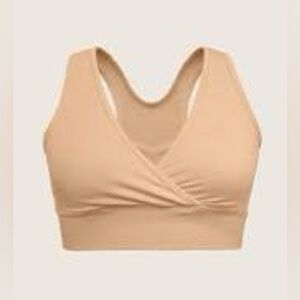 Kindred bravely Davy piper French Terry nursing bra tan peach women’s‎ size S+